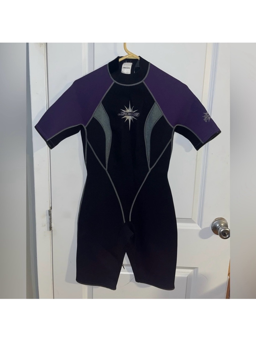 Spring Wetsuit Black + Purple Shorty Wetsuit Size 9-10 Retro JOBE Power Stretch